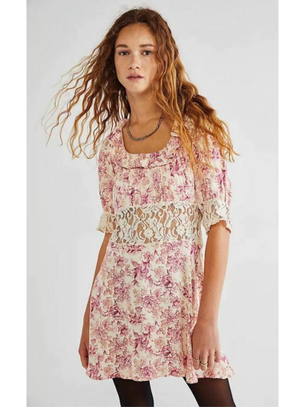 NEW Free People Lucie Dress Pink Combo 4